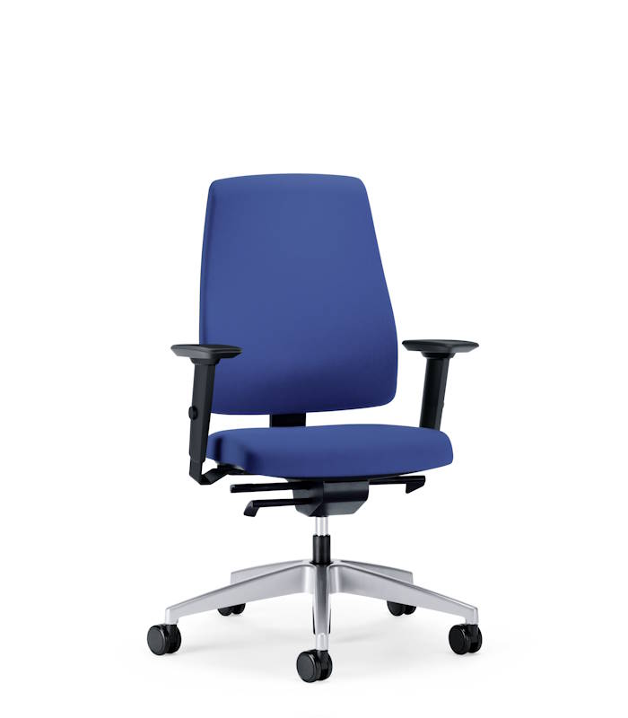 plava uredska stolica goal s podesivim naslonom za ruke