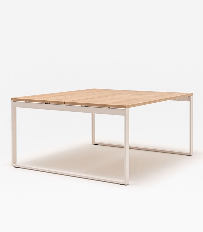 profil radnog stola OGI Q BENCH s drvenom plohom bez pregrade