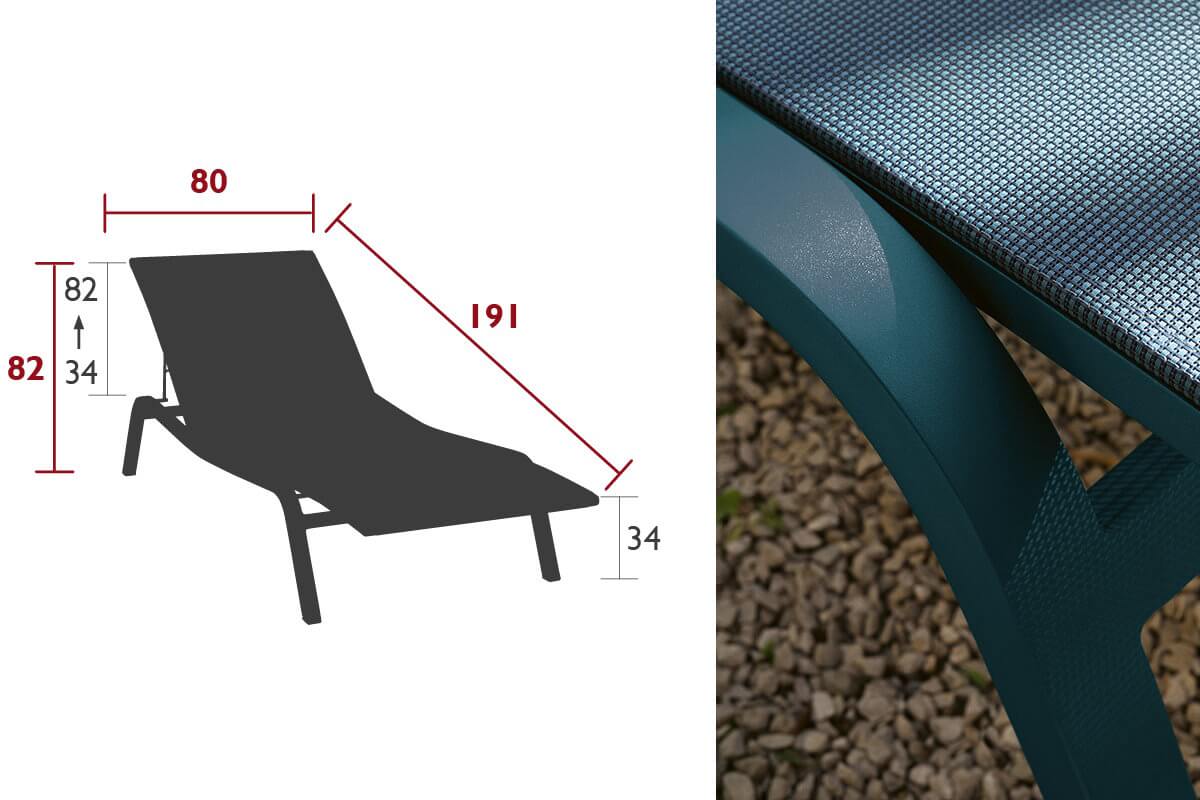 dimenzije lezaljke za terasu Alize