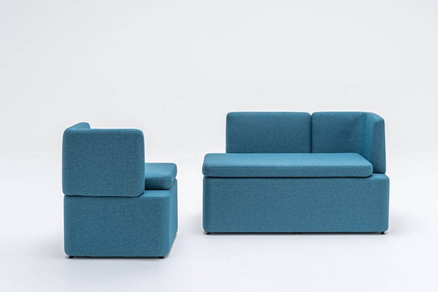uredske fotelje KAIVA s niskim naslonom plave